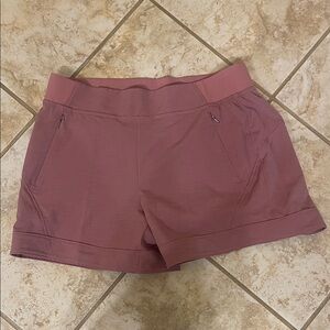 CALIA by Carrie Underwood Mauve Athletic Shorts with Zipper Pockets